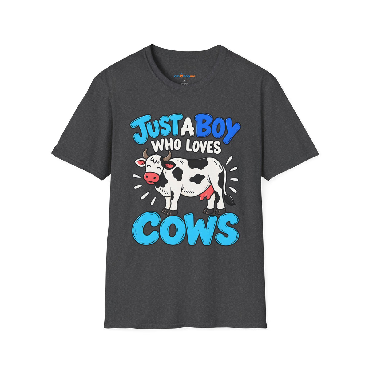 Just a Boy Who Loves Cows T-Shirt — Cute Cow Lover Graphic Tee