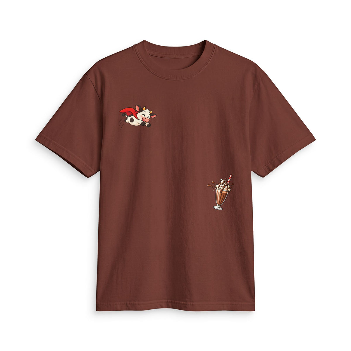 Retro Cow & Milkshake Graphic T-Shirt