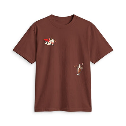 Retro Cow & Milkshake Graphic T-Shirt
