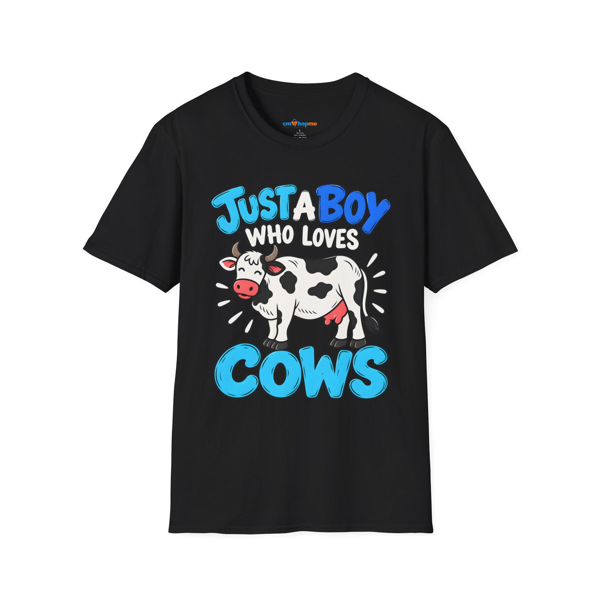 Just a Boy Who Loves Cows T-Shirt — Cute Cow Lover Graphic Tee