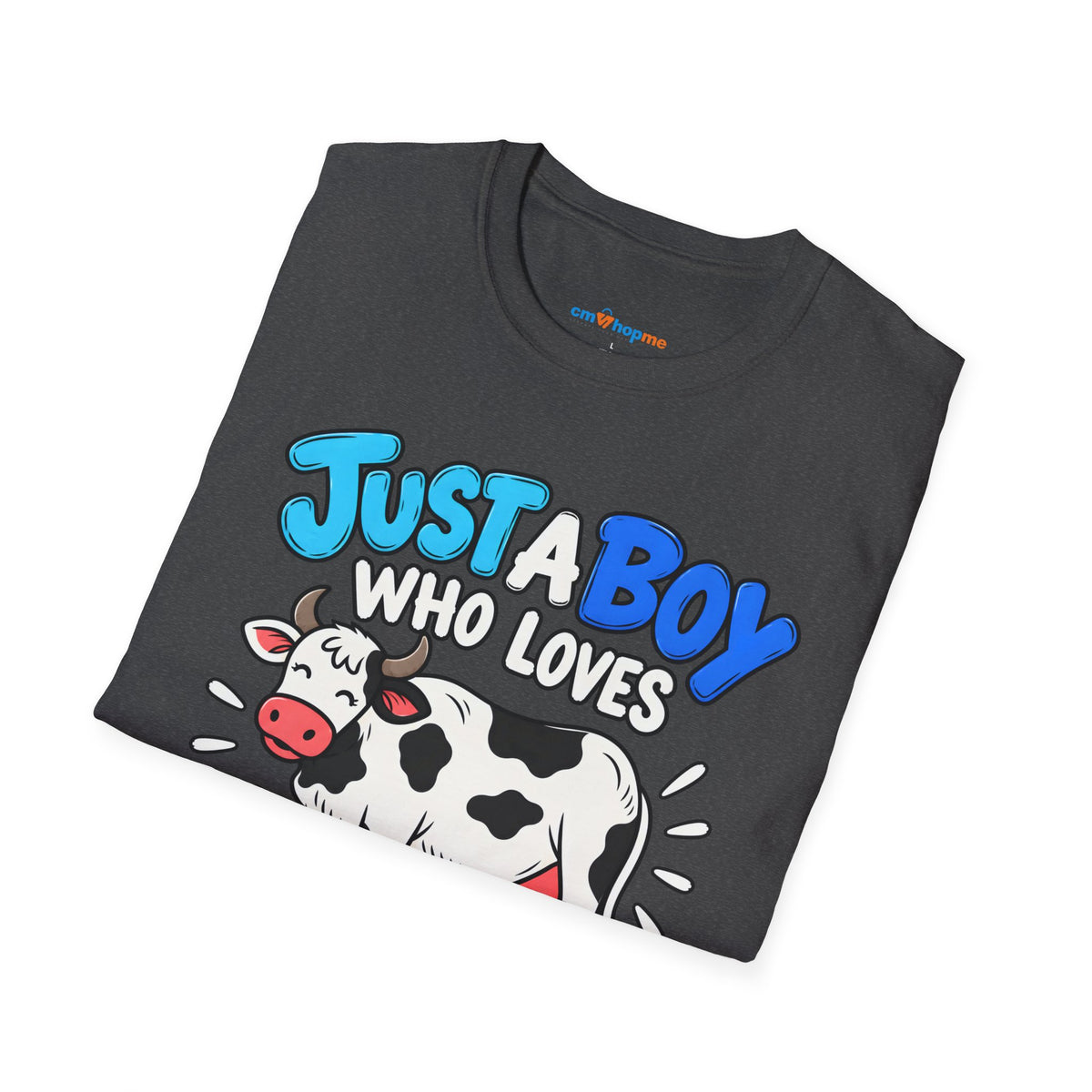 Just a Boy Who Loves Cows T-Shirt — Cute Cow Lover Graphic Tee
