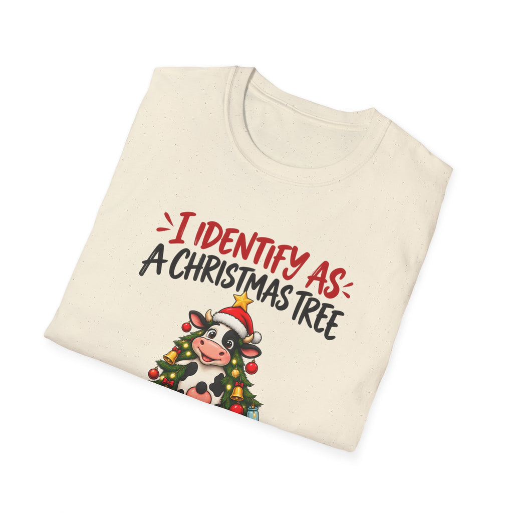 Christmas Tree Graphic T-Shirt — "I Identify As: A Christmas Tree" Funny Holiday Tee