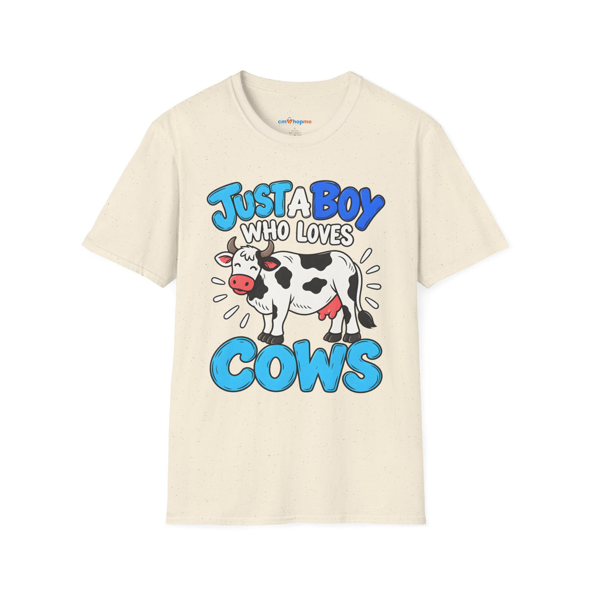 Just a Boy Who Loves Cows T-Shirt — Cute Cow Lover Graphic Tee