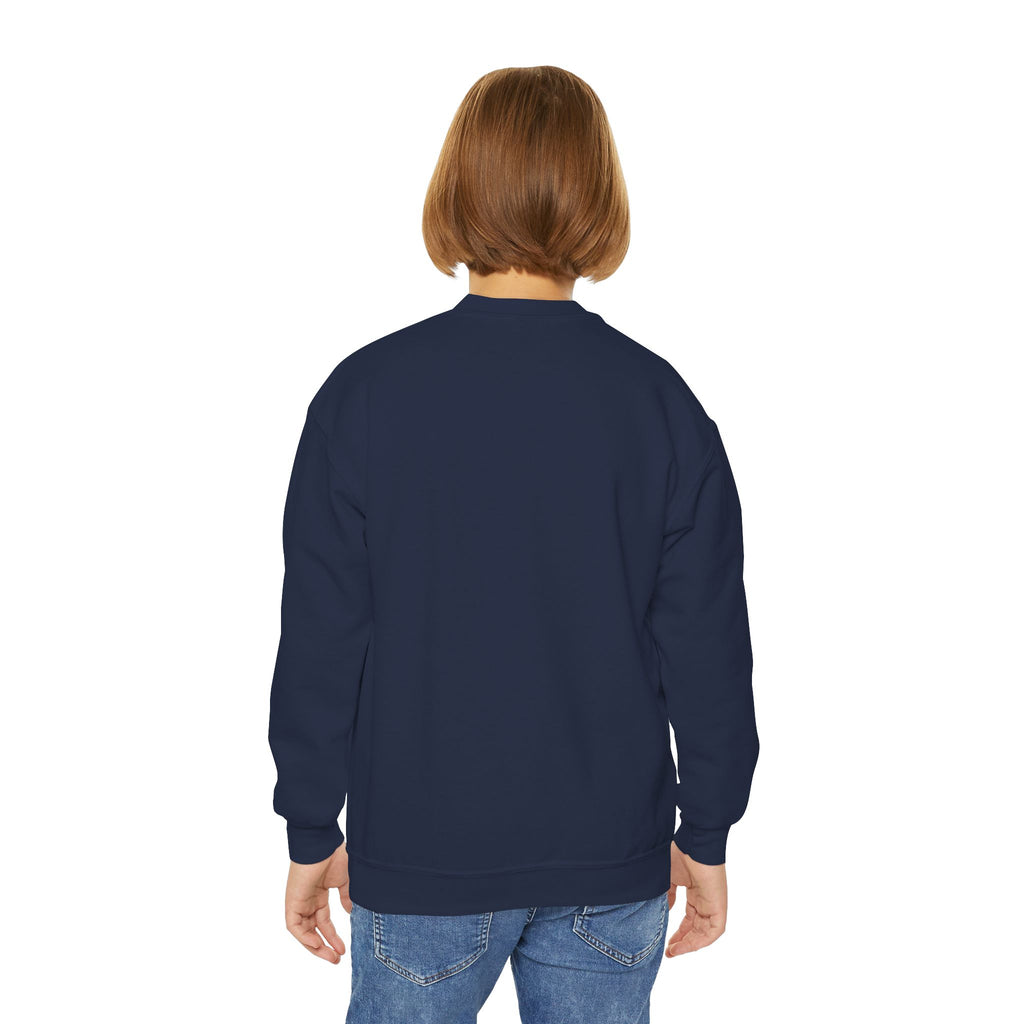 Crazy Highland Cow Lady Youth Crewneck Sweatshirt