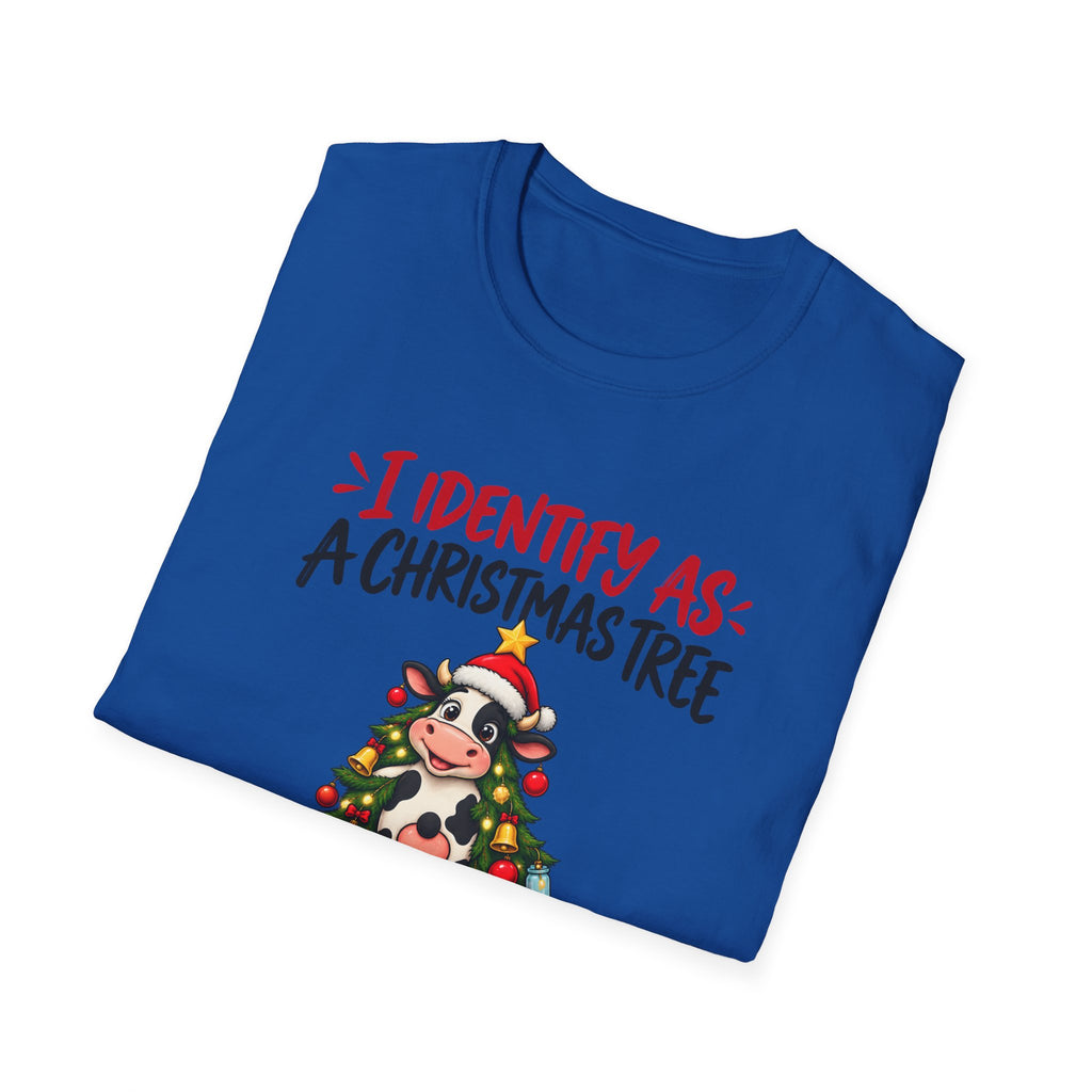 Christmas Tree Graphic T-Shirt — "I Identify As: A Christmas Tree" Funny Holiday Tee