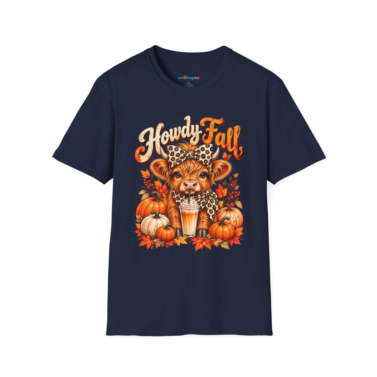 Howdy Fall T‑Shirt — Cute Lion Cub Pumpkin Spice Autumn Tee