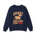 Crazy Highland Cow Lady Sweatshirt