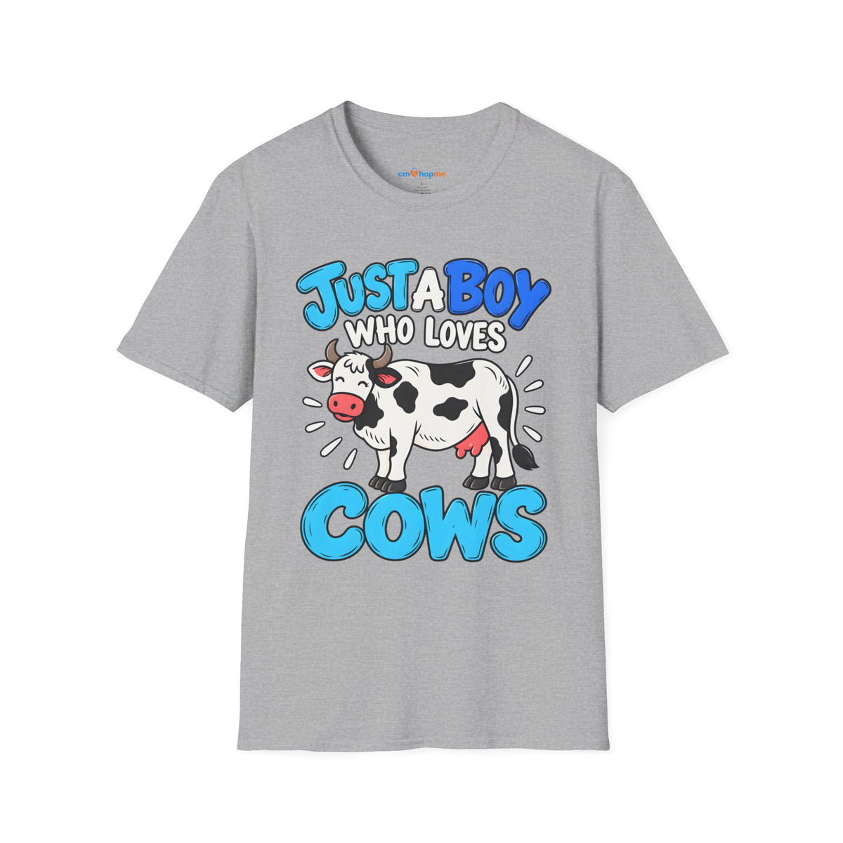 Just a Boy Who Loves Cows T-Shirt — Cute Cow Lover Graphic Tee