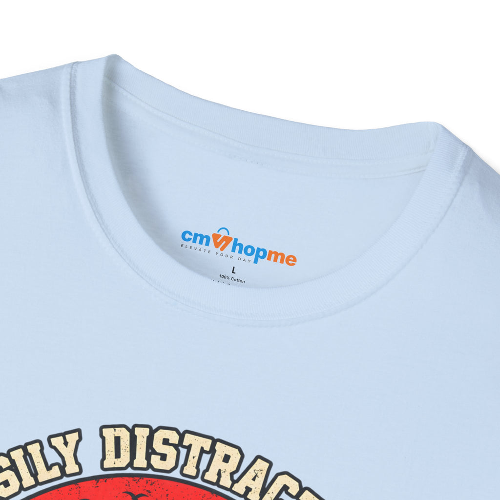 Highland Cows T-Shirt — "Easily Distracted by Highland Cows" Retro Graphic Tee