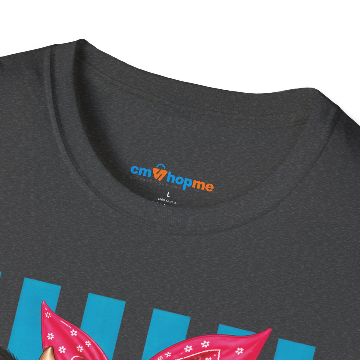 Cow Graphic T-Shirt — Cute Cow with Bandana Farm Animal Tee