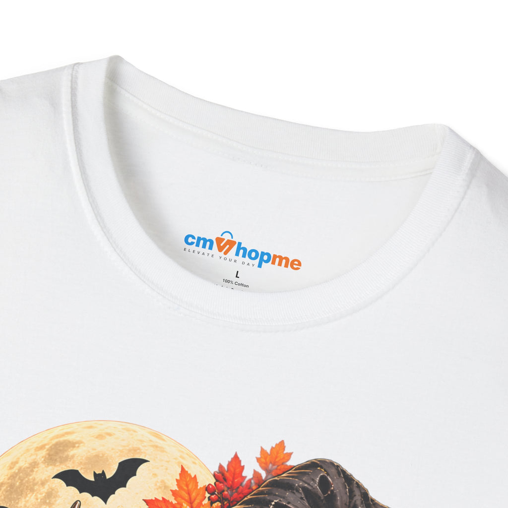 Halloween Scarecrow & Ghost Pumpkin T‑Shirt — Fall Sunflower Spooky Cute Tee