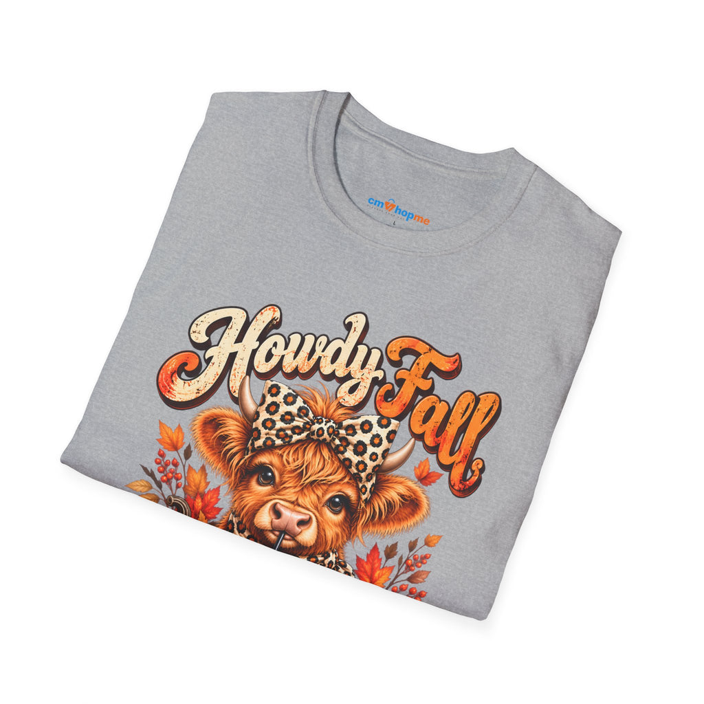 Howdy Fall T‑Shirt — Cute Lion Cub Pumpkin Spice Autumn Tee