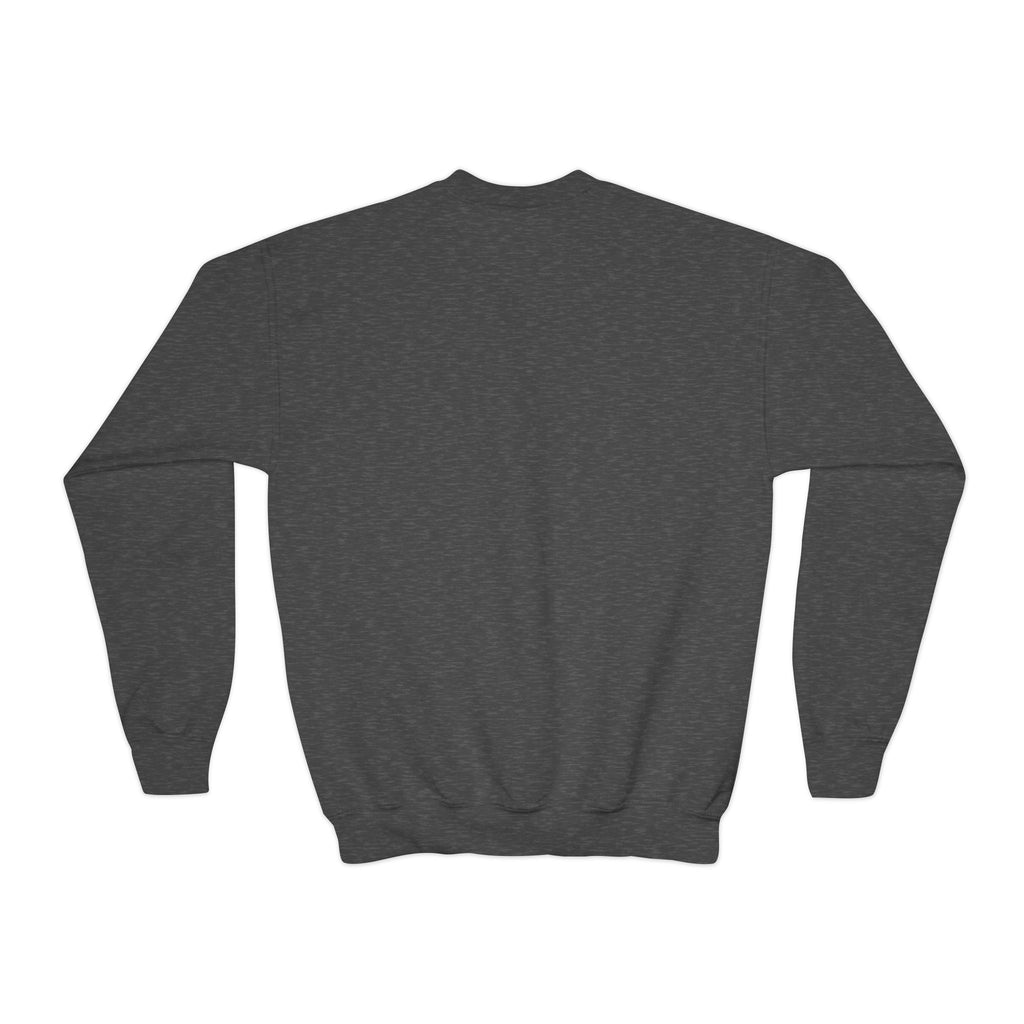 Crazy Highland Cow Lady Youth Crewneck Sweatshirt