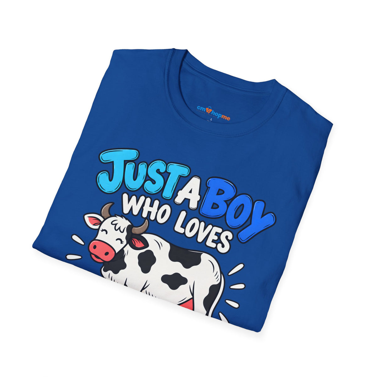 Just a Boy Who Loves Cows T-Shirt — Cute Cow Lover Graphic Tee