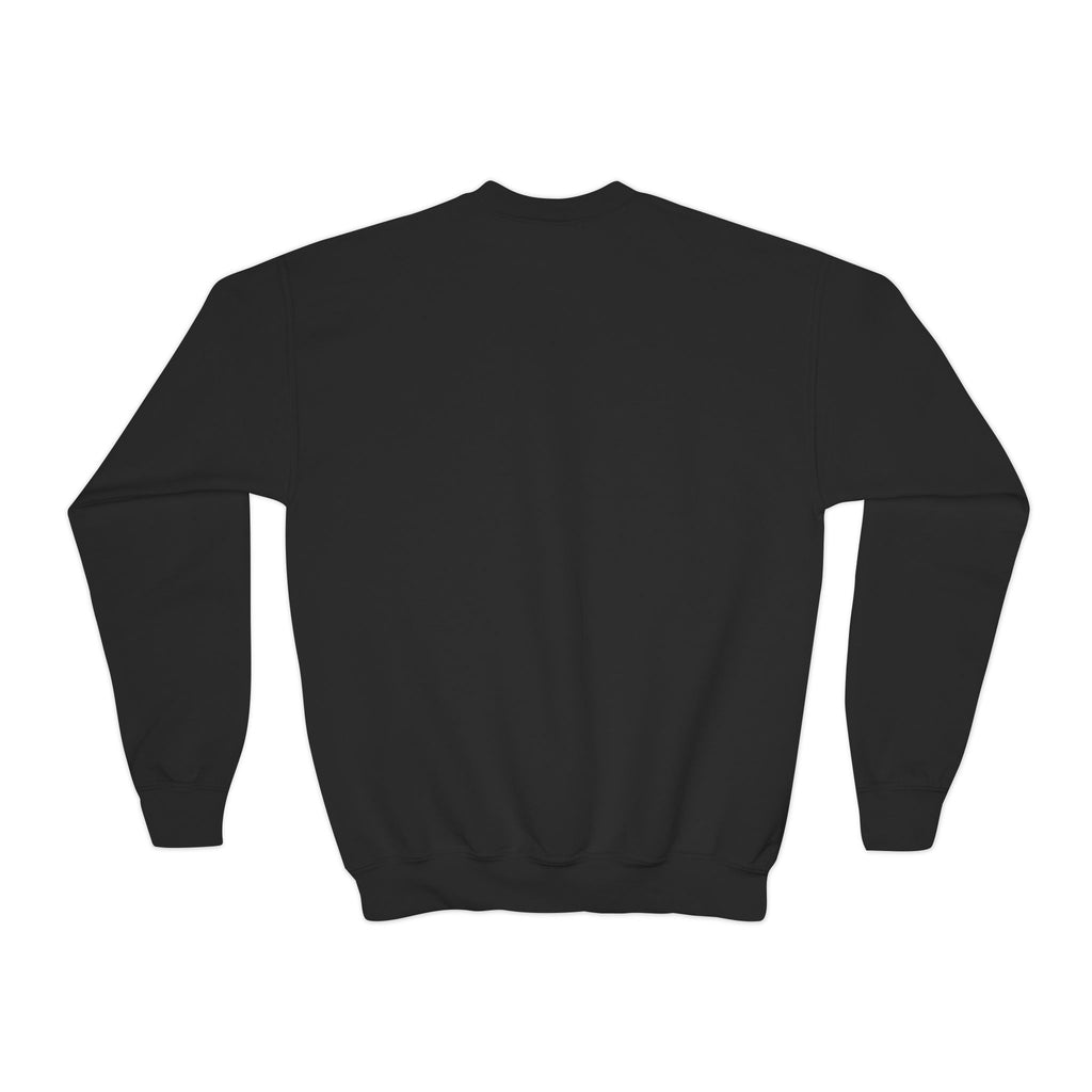 Crazy Highland Cow Lady Youth Crewneck Sweatshirt