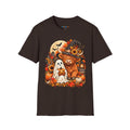 Halloween Scarecrow & Ghost Pumpkin T‑Shirt — Fall Sunflower Spooky Cute Tee