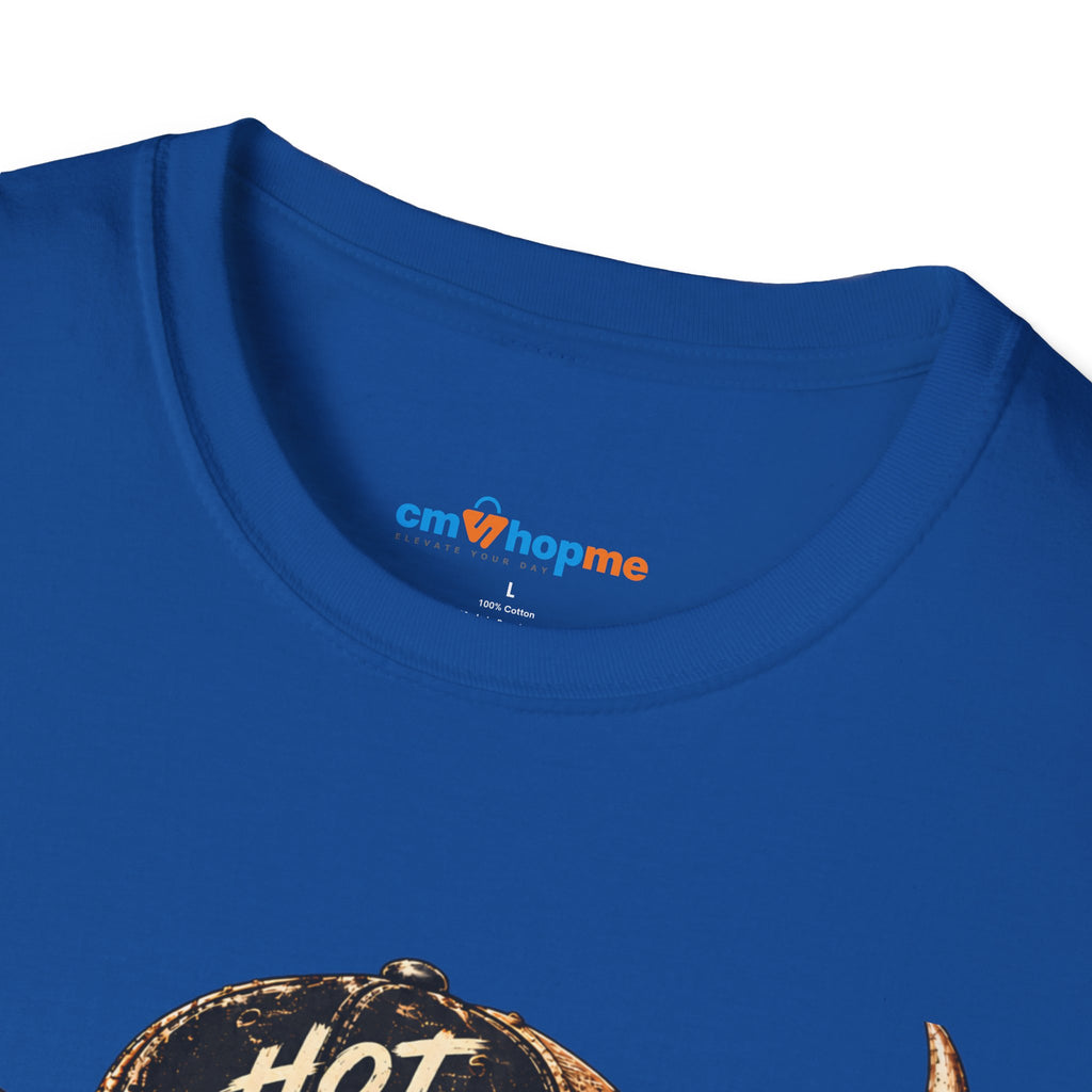Hot Mess Highland Cow T-Shirt — Funny Cow with 'Hot Mess' Cap & Leopard Mug