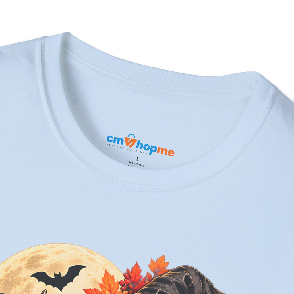 Halloween Scarecrow & Ghost Pumpkin T‑Shirt — Fall Sunflower Spooky Cute Tee