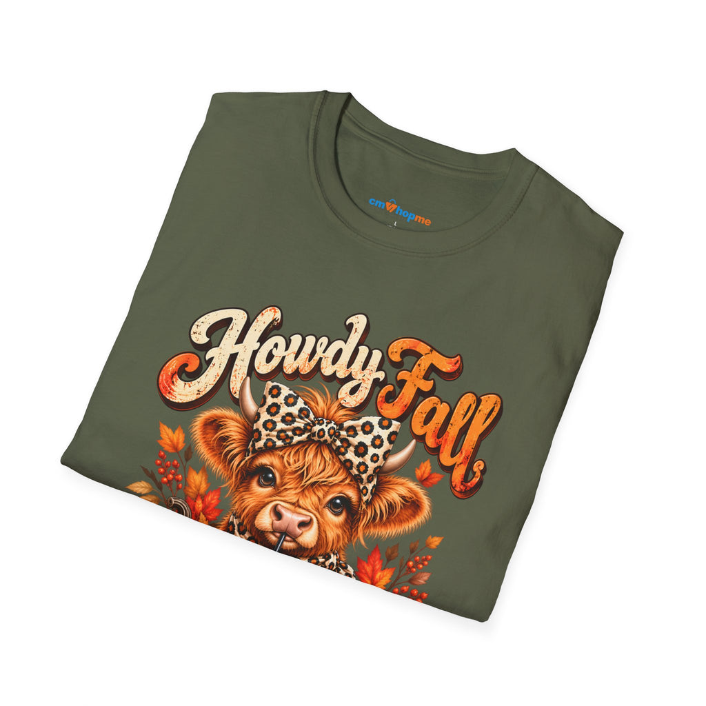 Howdy Fall T‑Shirt — Cute Lion Cub Pumpkin Spice Autumn Tee