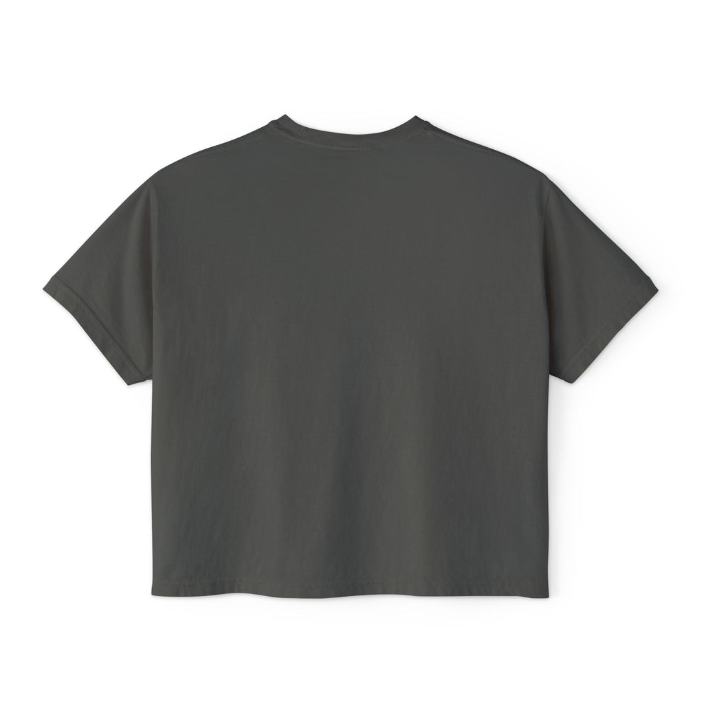 Women’s Boxy Tee — Cute Dancing Cow Graphic “I Like to Moo It Moo It”