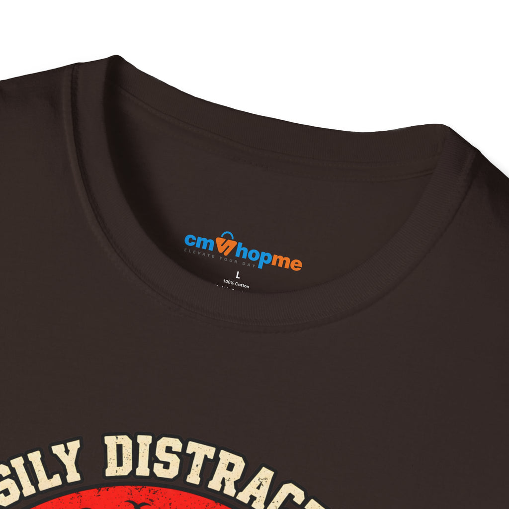 Highland Cows T-Shirt — "Easily Distracted by Highland Cows" Retro Graphic Tee