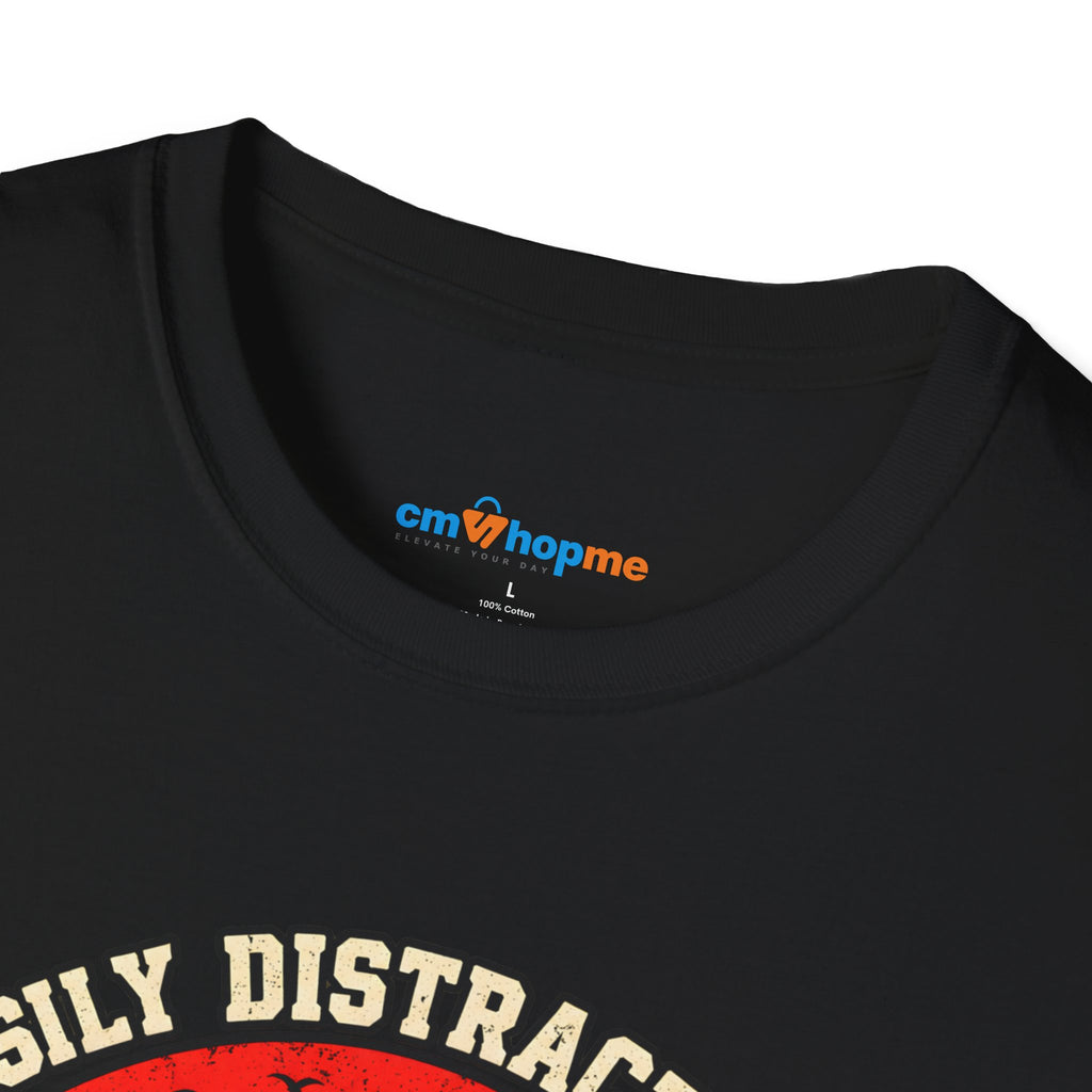 Highland Cows T-Shirt — "Easily Distracted by Highland Cows" Retro Graphic Tee