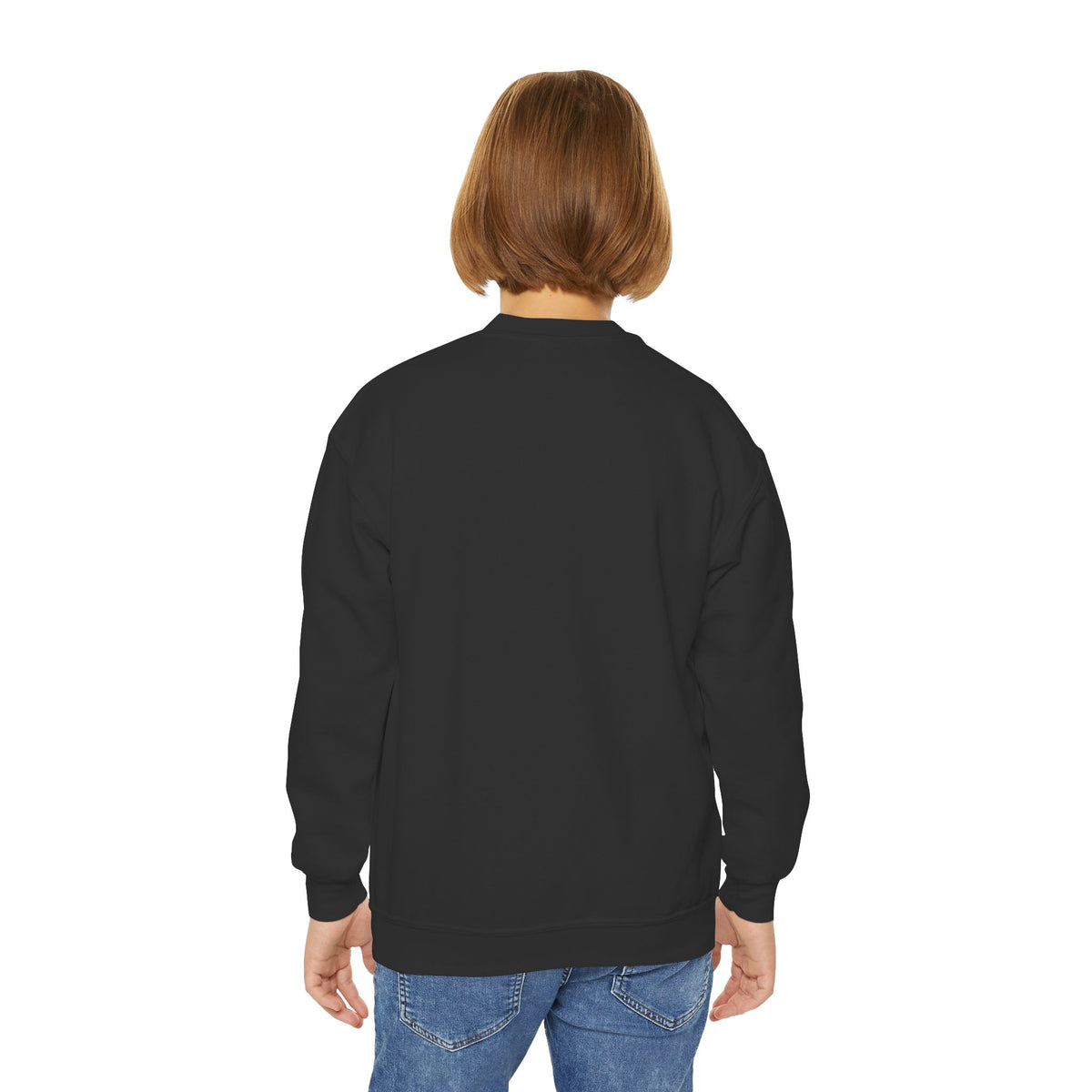 Crazy Highland Cow Lady Youth Crewneck Sweatshirt
