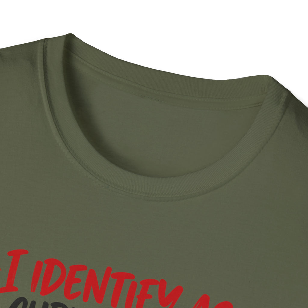 Christmas Tree Graphic T-Shirt — "I Identify As: A Christmas Tree" Funny Holiday Tee