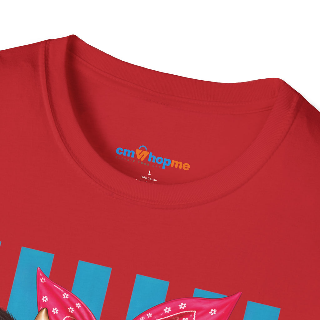 Cow Graphic T-Shirt — Cute Cow with Bandana Farm Animal Tee
