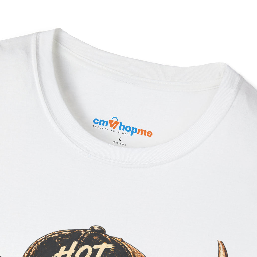 Hot Mess Highland Cow T-Shirt — Funny Cow with 'Hot Mess' Cap & Leopard Mug