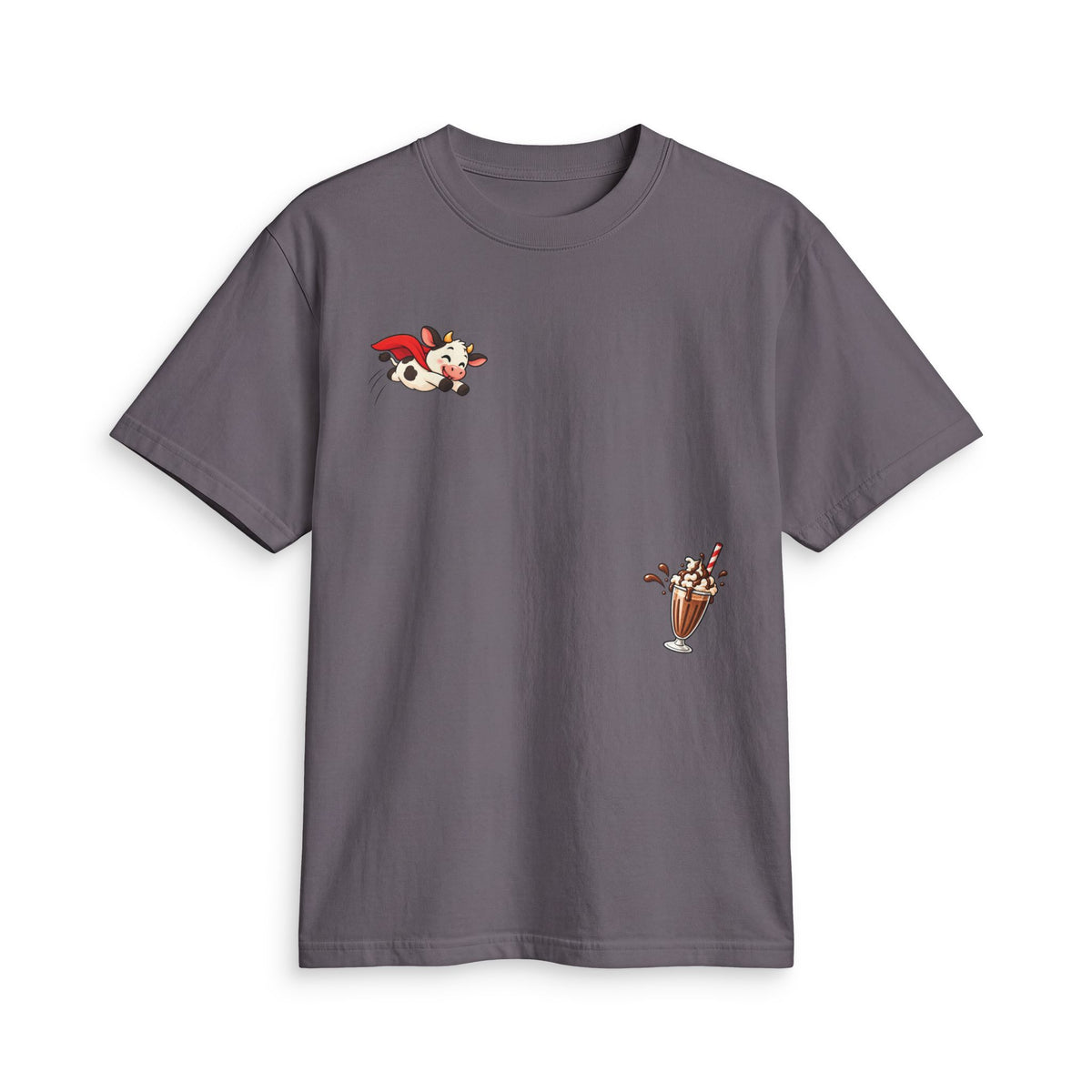 Retro Cow & Milkshake Graphic T-Shirt
