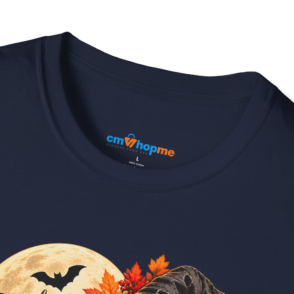 Halloween Scarecrow & Ghost Pumpkin T‑Shirt — Fall Sunflower Spooky Cute Tee