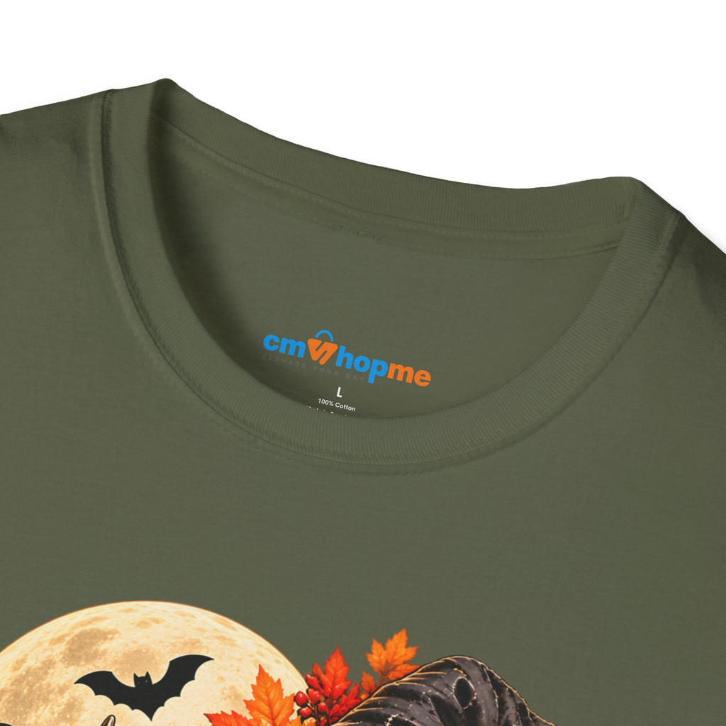 Halloween Scarecrow & Ghost Pumpkin T‑Shirt — Fall Sunflower Spooky Cute Tee