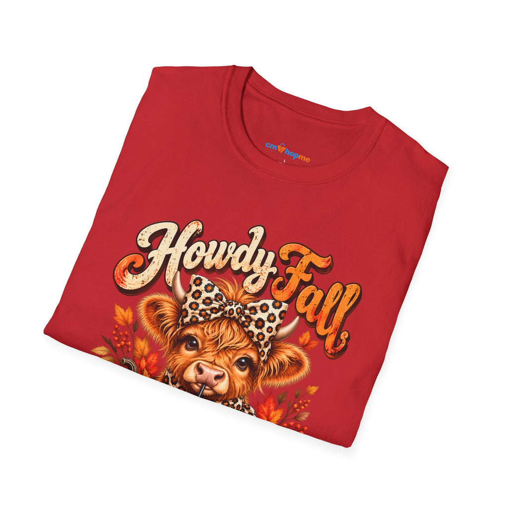 Howdy Fall T‑Shirt — Cute Lion Cub Pumpkin Spice Autumn Tee