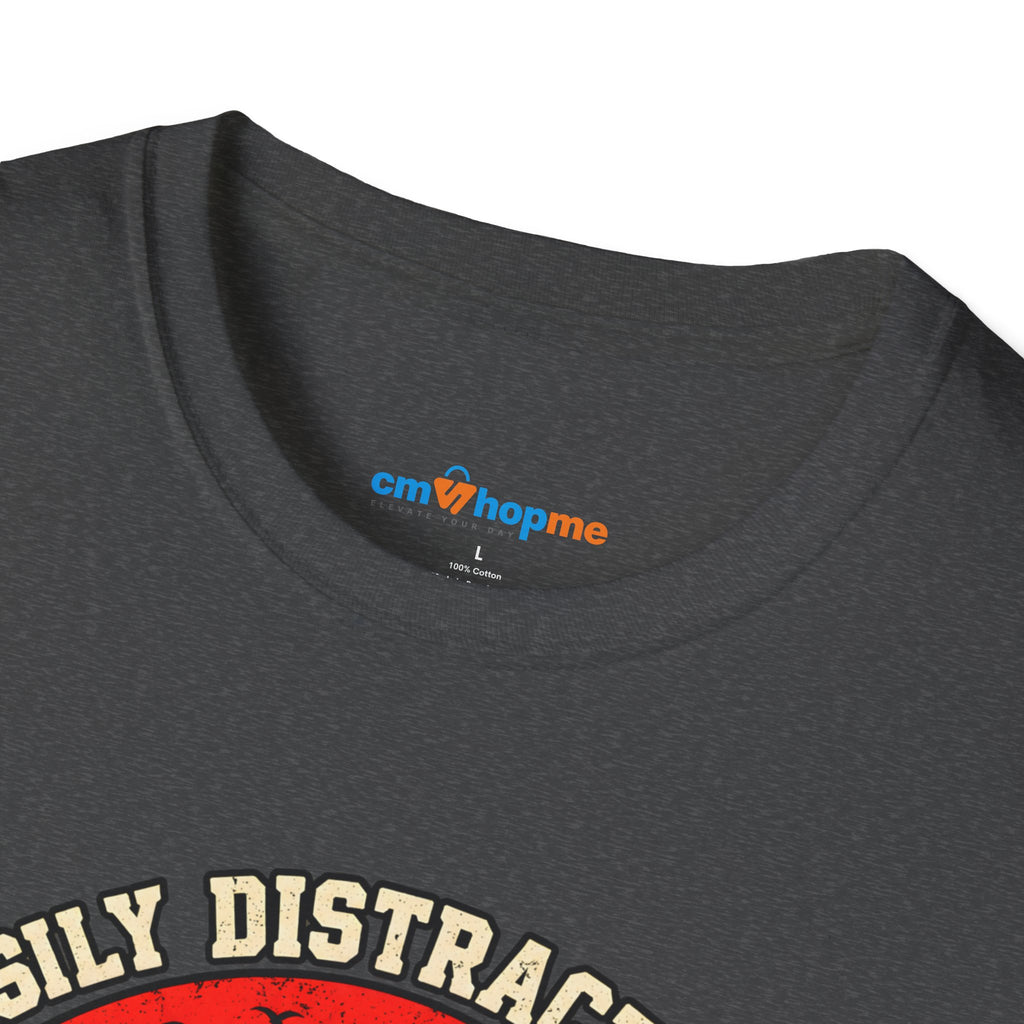 Highland Cows T-Shirt — "Easily Distracted by Highland Cows" Retro Graphic Tee