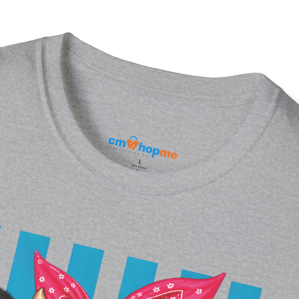 Cow Graphic T-Shirt — Cute Cow with Bandana Farm Animal Tee