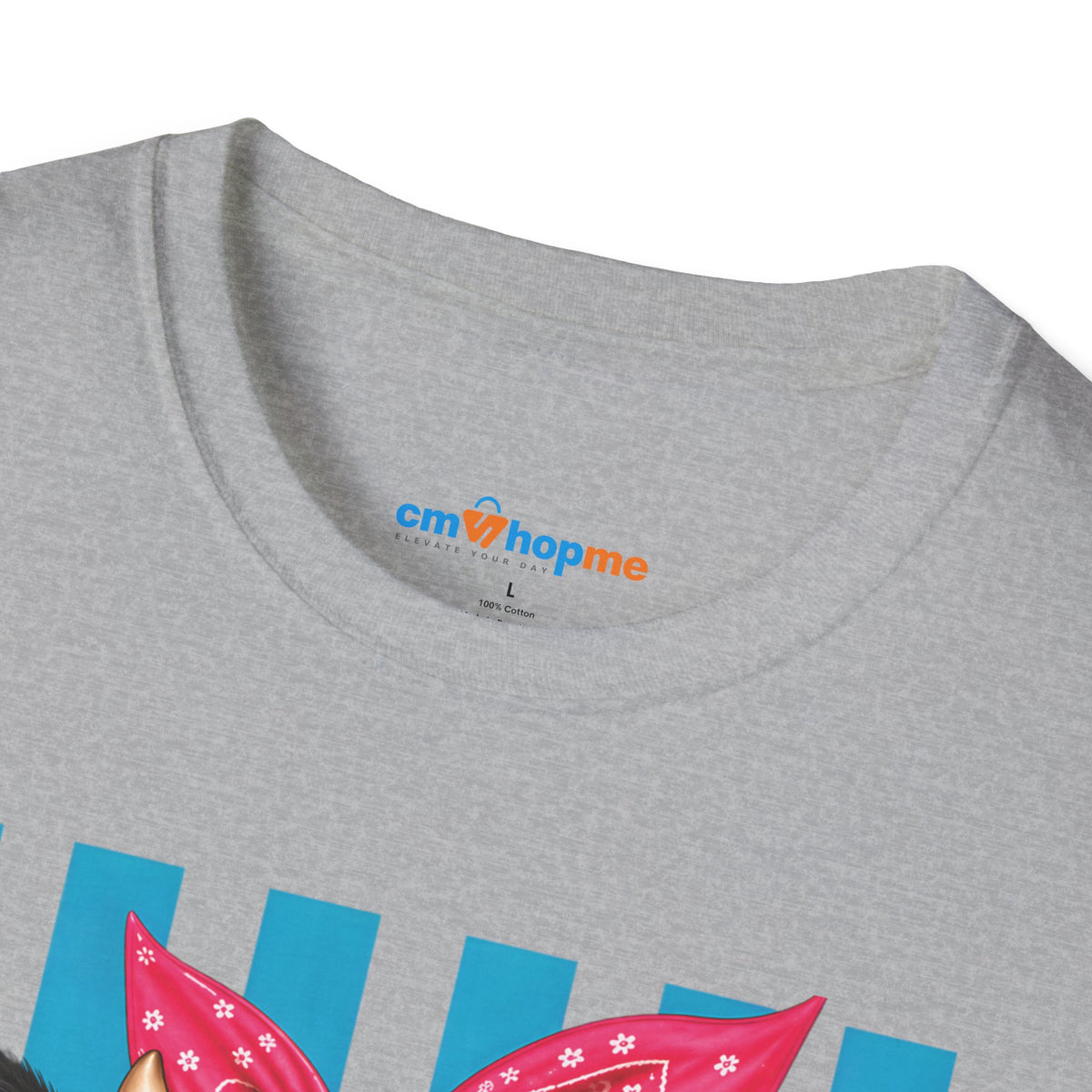 Cow Graphic T-Shirt — Cute Cow with Bandana Farm Animal Tee