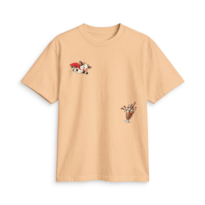 Retro Cow & Milkshake Graphic T-Shirt