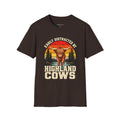 Highland Cows T-Shirt — "Easily Distracted by Highland Cows" Retro Graphic Tee