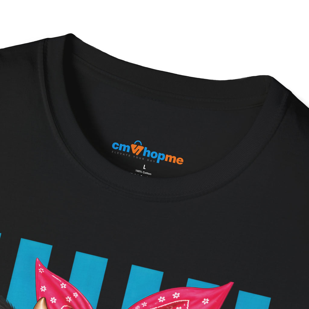 Cow Graphic T-Shirt — Cute Cow with Bandana Farm Animal Tee