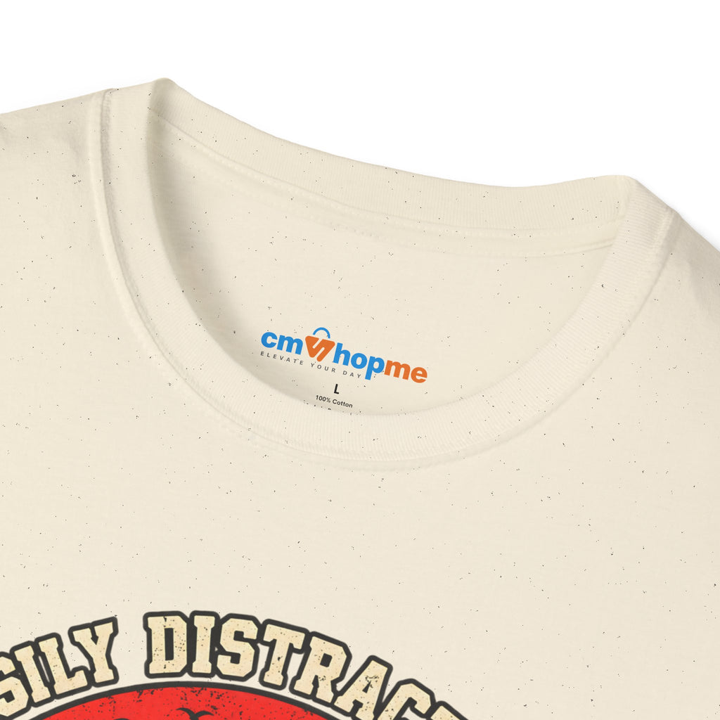 Highland Cows T-Shirt — "Easily Distracted by Highland Cows" Retro Graphic Tee