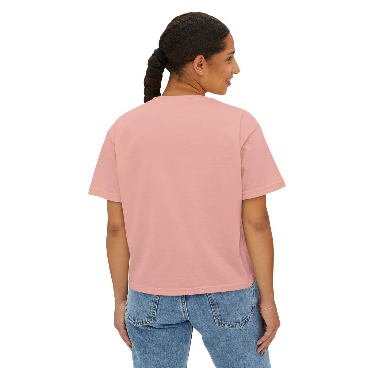 Women’s Boxy Tee — Cute Dancing Cow Graphic “I Like to Moo It Moo It”