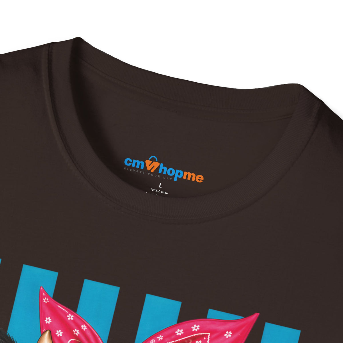Cow Graphic T-Shirt — Cute Cow with Bandana Farm Animal Tee
