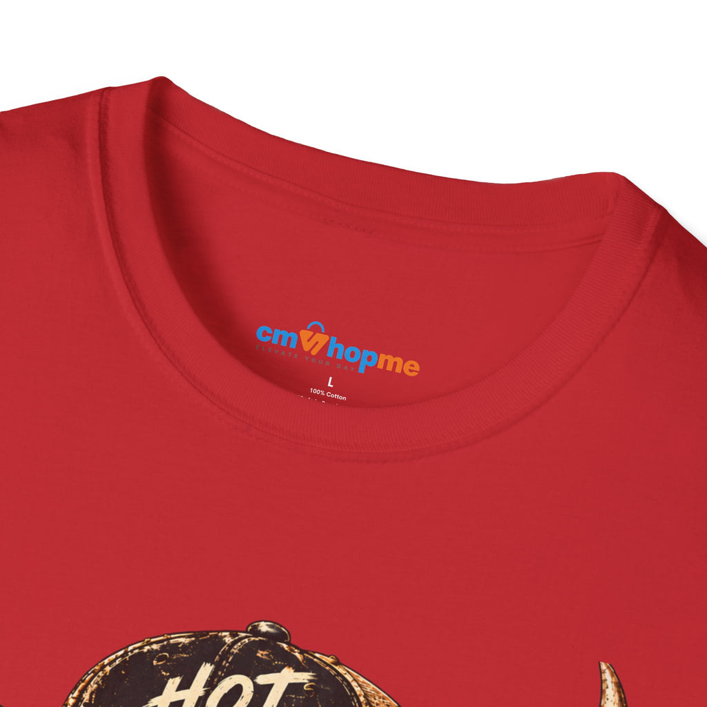 Hot Mess Highland Cow T-Shirt — Funny Cow with 'Hot Mess' Cap & Leopard Mug