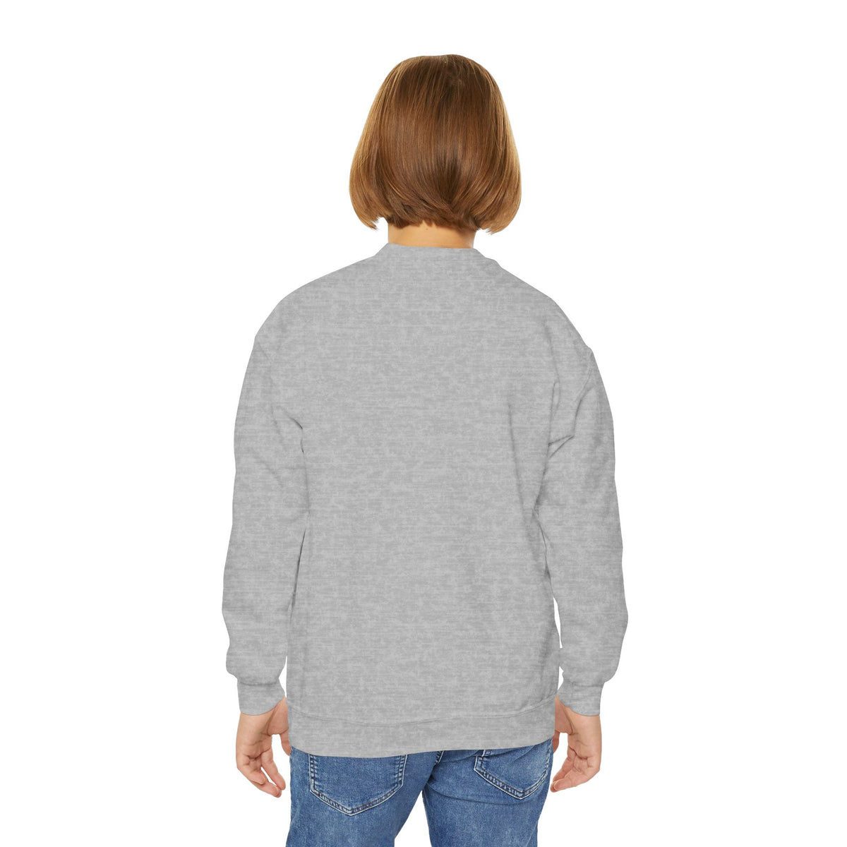 Crazy Highland Cow Lady Youth Crewneck Sweatshirt