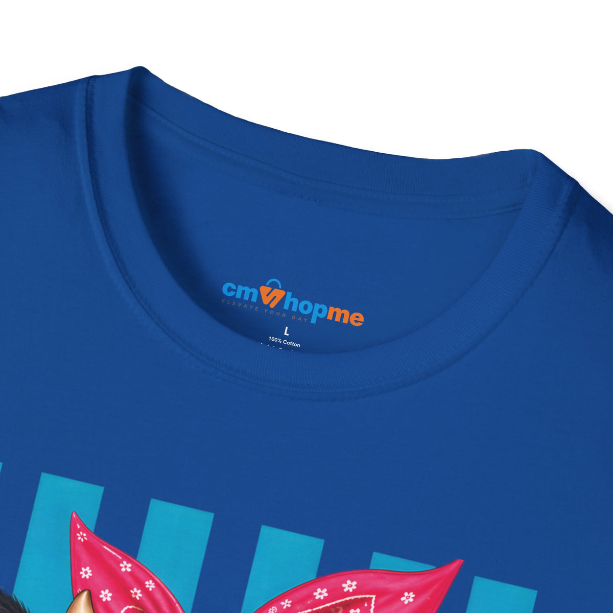 Cow Graphic T-Shirt — Cute Cow with Bandana Farm Animal Tee