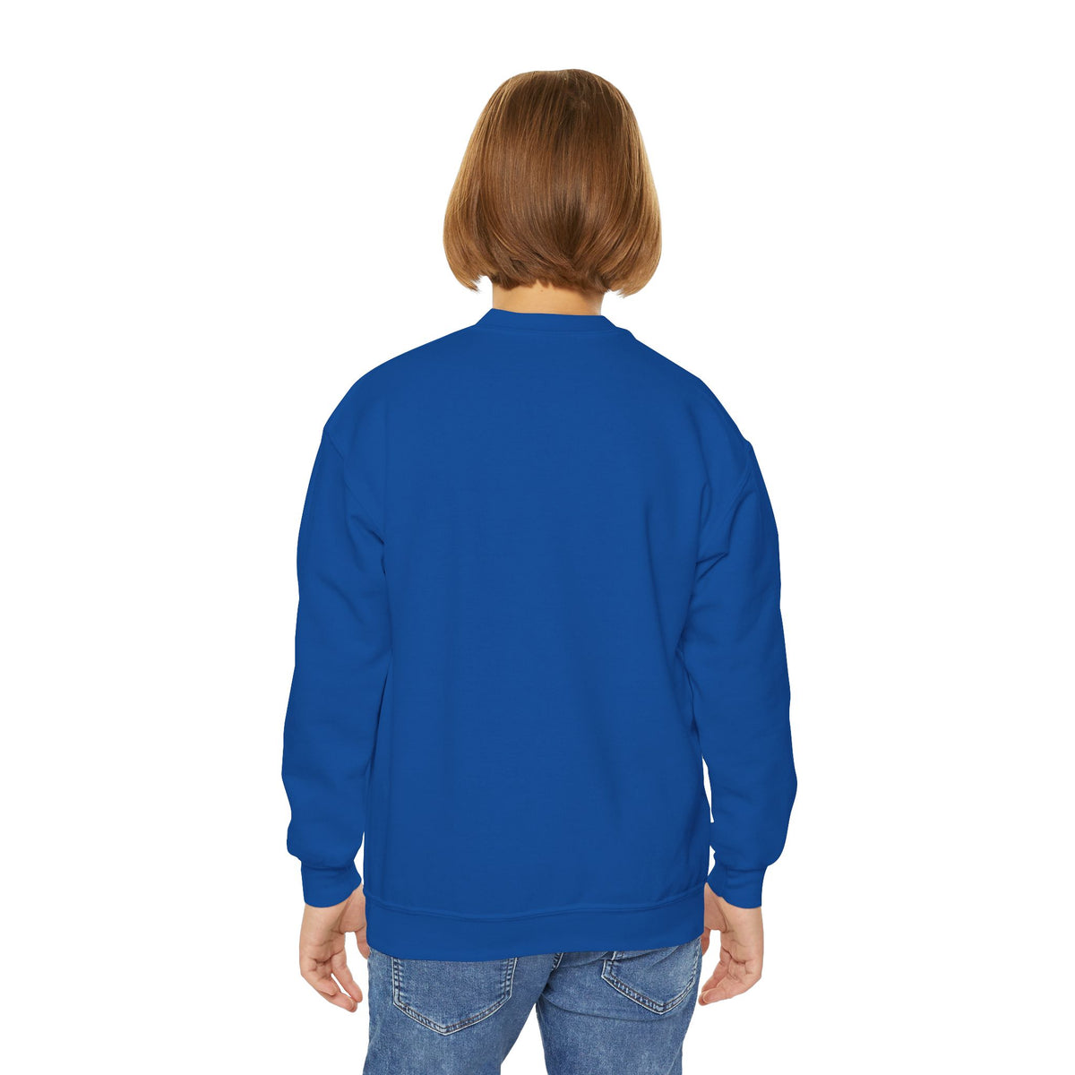 Crazy Highland Cow Lady Youth Crewneck Sweatshirt