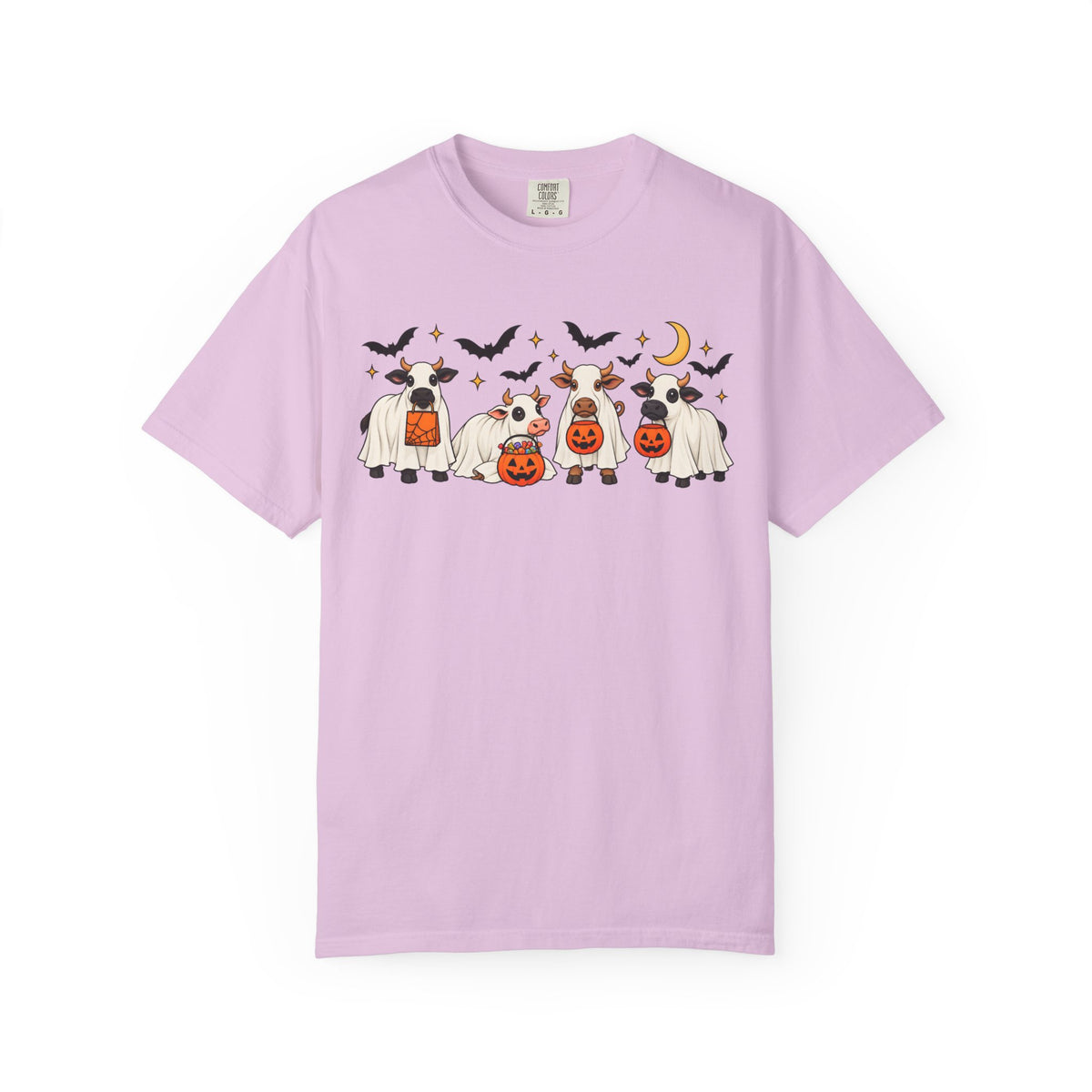 Halloween Cow Costume T-Shirt — Cute Cows in Ghost & Pumpkin Parade