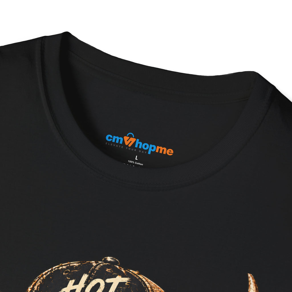 Hot Mess Highland Cow T-Shirt — Funny Cow with 'Hot Mess' Cap & Leopard Mug