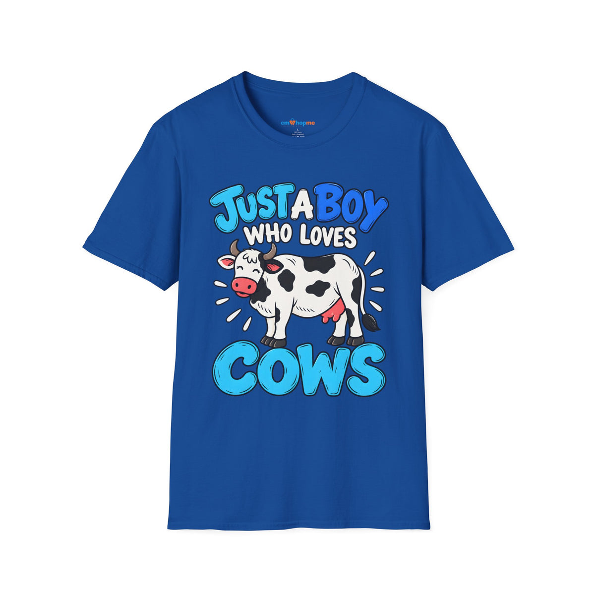 Just a Boy Who Loves Cows T-Shirt — Cute Cow Lover Graphic Tee